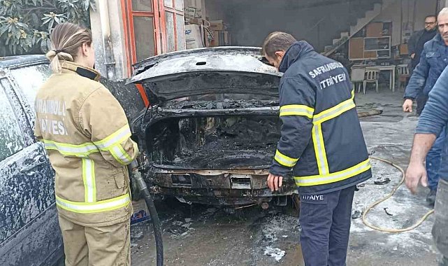 Alev alan araçlar kullanılmaz hale geldi