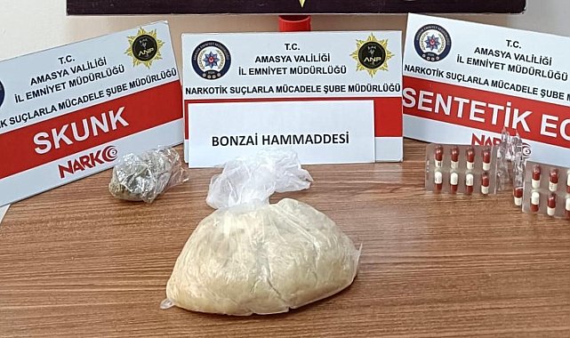 Amasya polisinden uyuşturucu operasyonu: 3 tutuklama