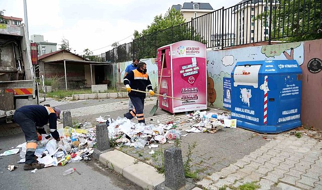 Ataşehir'de temizlik hareketi: Günlük 500 tona yakın çöp toplanıyor