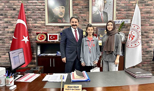 Avrupa ikincisi olan genç sporcudan İl Müdürü Kalın'a ziyaret