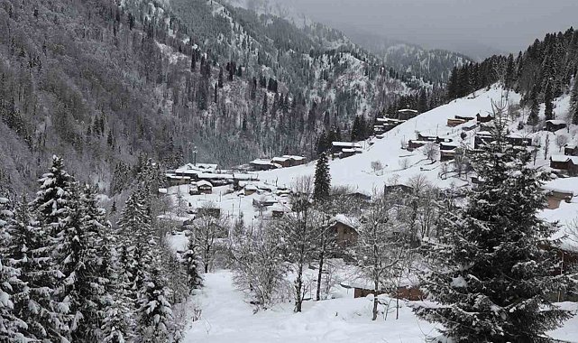 Ayder Yaylası'nda günlerdir devam eden kar yağışı hem ziyaretçileri hem işletmecileri mutlu ediyor