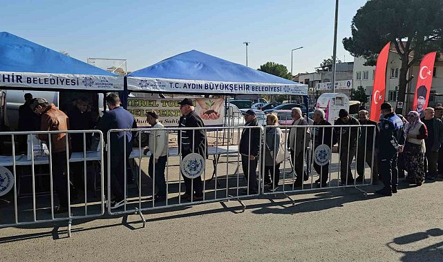 Aydın BŞB Sultanhisar'da 15 bin adet fide dağıttı