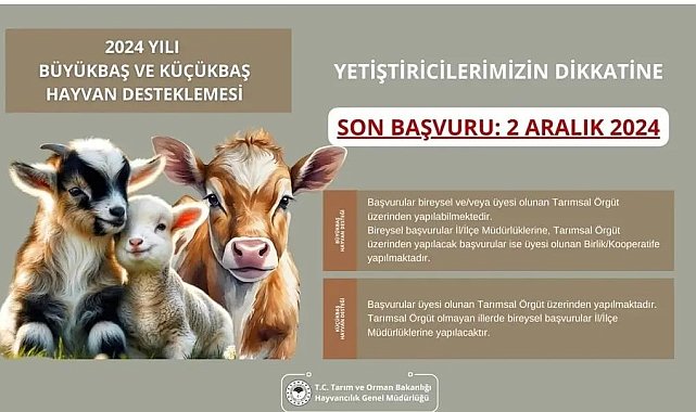 Aydın İl Tarım ve Orman Müdürlüğü'nden destekleme başvuruları için son gün uyarısı
