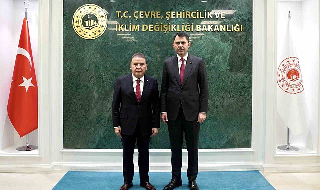 Bakan Kurum, Antalya Büyükşehir Belediye Başkanı'nı kabul etti
