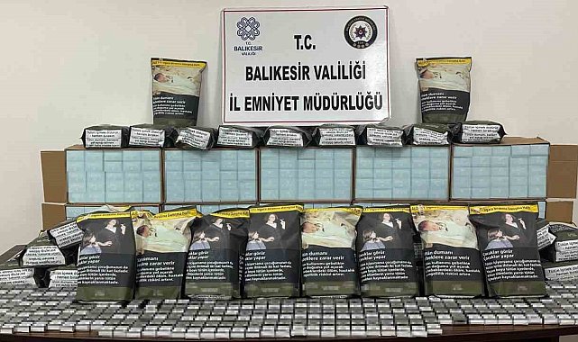 Balıkesir'de kaçak tütün ve makaron operasyonu: 1 şahıs tutuklandı