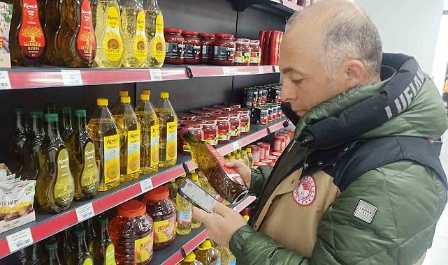 Bayburt'ta zeytin ve zeytinyağı satış yerleri denetlendi