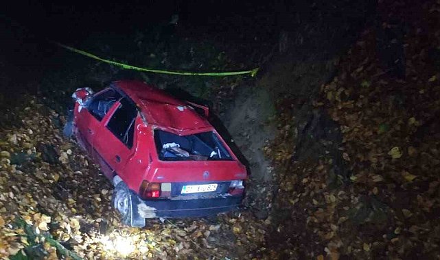 Bilecik'te otomobil şarampole yuvarlandı: 1 ölü, 1 yaralı
