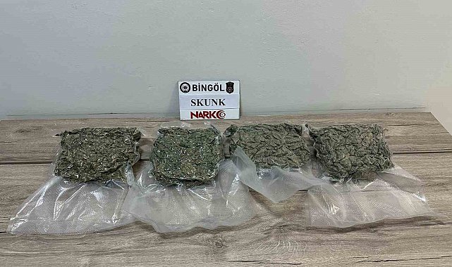 Bingöl&#039;de 2 kilo 86 gram skunk ele geçirildi