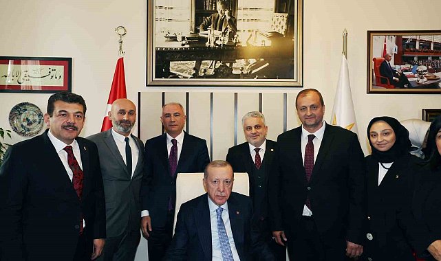 Cumhurbaşkanı Erdoğan, TBMM'de Başkan Usta'yı kabul etti