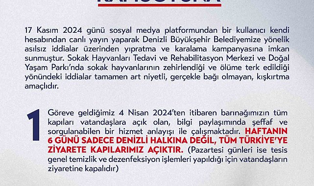 Denizli Büyükşehir Belediyesi; "Barınağımızın kapısı tüm Türkiye'ye açıktır"