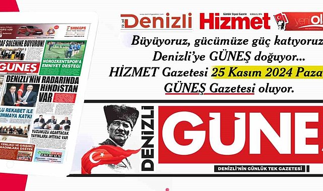 Denizli'ye Güneş doğuyor
