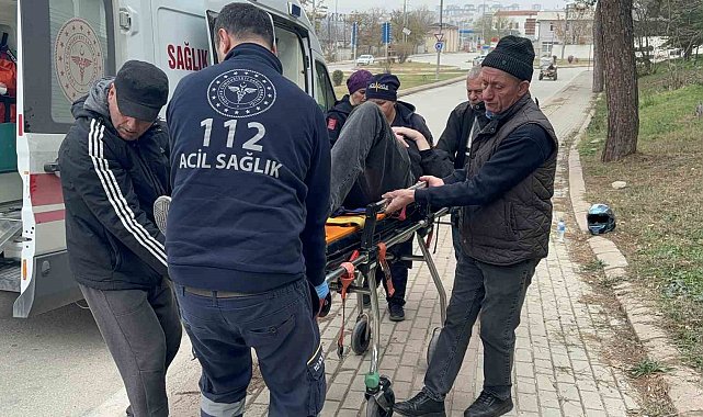 Edirne'de motosikletten düşen sürücü yaralandı
