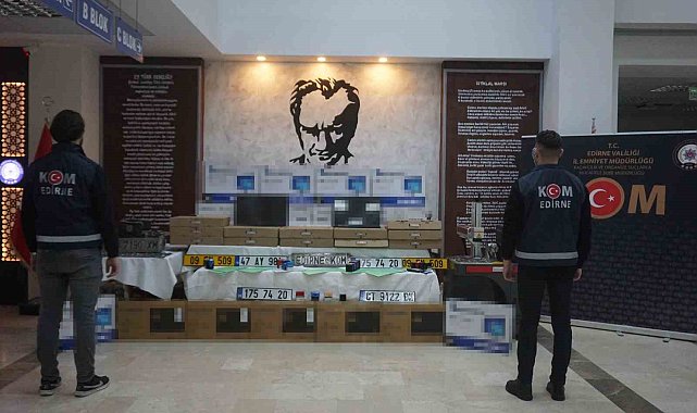 Edirne'de sahte plaka şebekesi çökertildi
