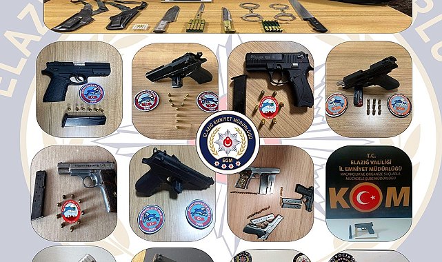 Elazığ'da ruhsatsız tabanca ve tüfek taşıyan 16 şahıs yakalandı