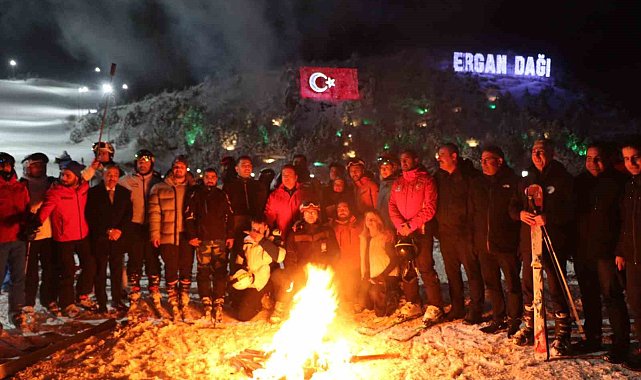 Ergan Kayak Merkezinde sezon açılışı nefes kesti