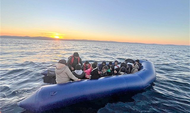 İzmir açıklarında kaçak göçmen yoğunluğu
