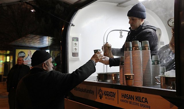 Karatay Belediyesi'nden soğuk havada sıcak çorba ikramı
