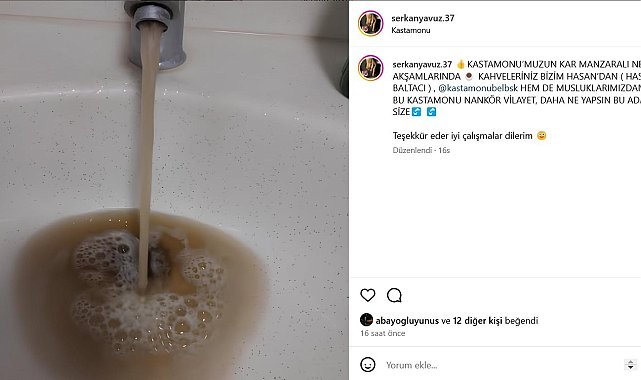 Kastamonu'da musluklardan çamurlu su akmasına tepki