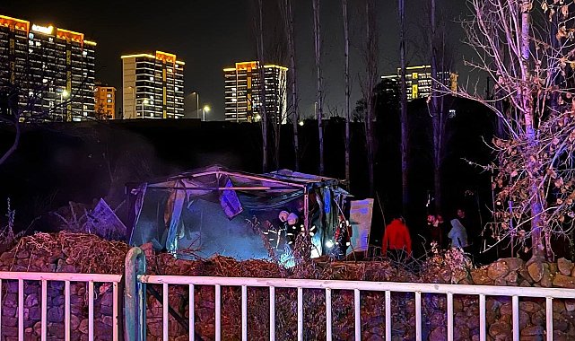 Kayseri'de korkutan baraka yangını