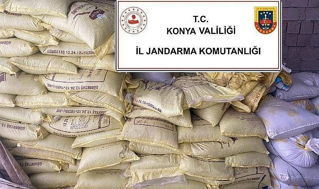 Konya'da 1 milyon liralık kaçak gübre operasyonu