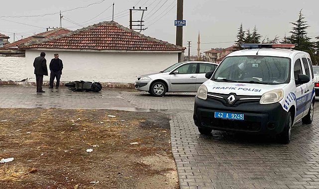 Konya'da otomobil elektrikli bisiklet ile çarpıştı: 1 yaralı