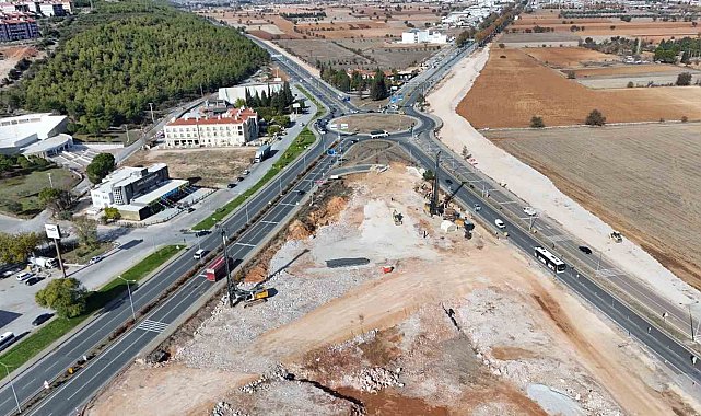 Kötekli kavşağında çalışmalar hızlandı