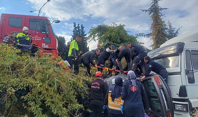Manisa'da yürekleri ağza getiren kaza
