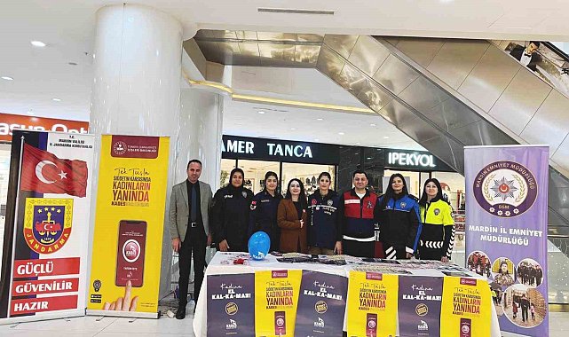 Mardian Mall'da kadına şiddete hayır standı açıldı