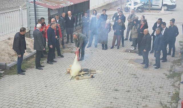 Niğde SGK'da yangın tatbikatı düzenlendi