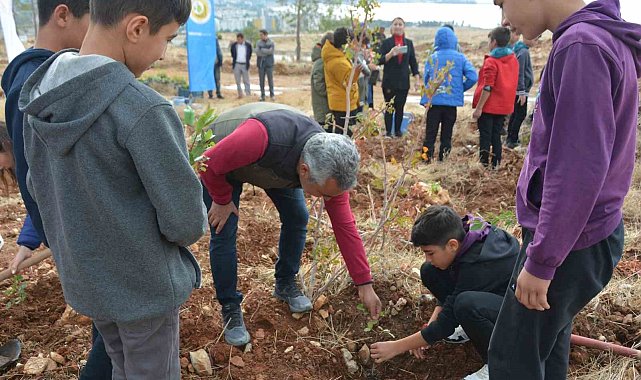 Öğretmenler Günü anısına 300 fidan toprakla buluşturuldu