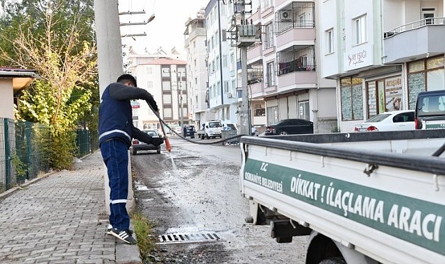 Osmaniye'de rögarlarda ilaçlama çalışması