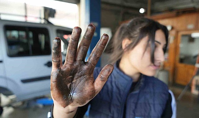 Samsun sanayisinin tek kız çırağı 'liseli Yağmur'