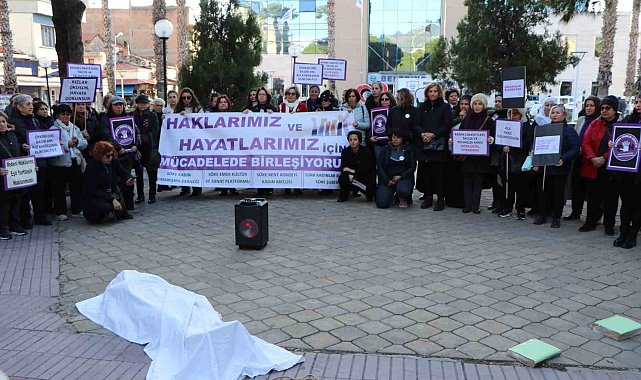 Söke'de Kadına Şiddetle Mücadele için yürüyüş düzenlendi