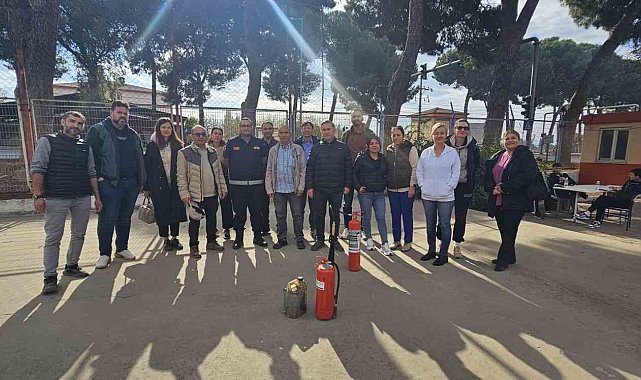 Sultanhisar'da üniversite öğrencilerine yangın tatbikatı