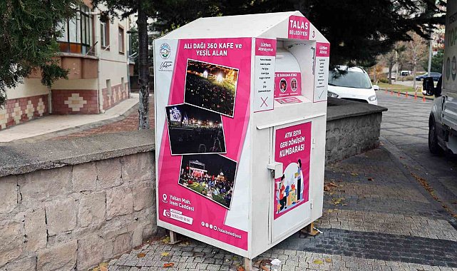 Talas&#039;ta atık eşya kumbaraları yenilendi