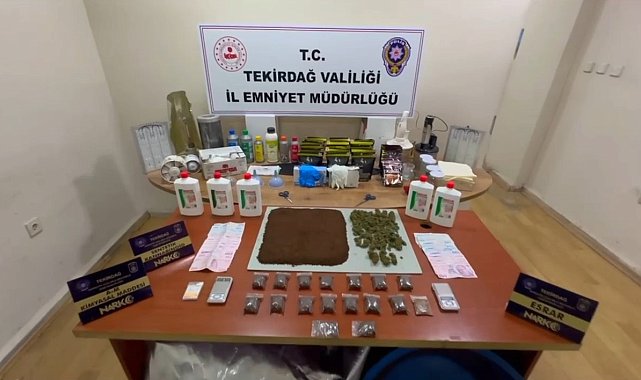 Tekirdağ'da 59 ekip ve 250 polisle dev narkotik operasyon