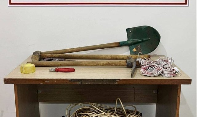 Tekirdağ'da izinsiz kazı yapan 3 kişi suçüstü yakalandı