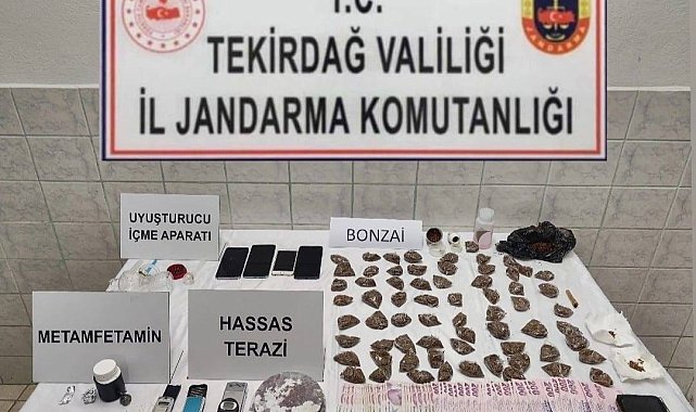 Tekirdağ'da uyuşturucu operasyonlarında çeşitli maddeler ele geçirildi