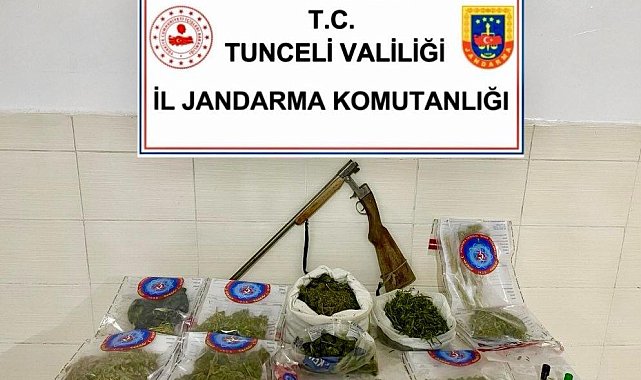 Tunceli&#039;de uyuşturucu ve ruhsatsız silah operasyonu
