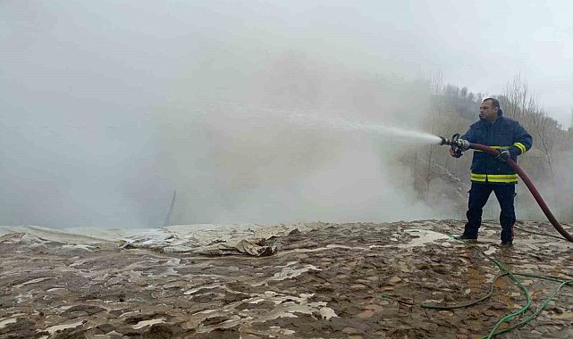 Van'da ev ve ahır yangını