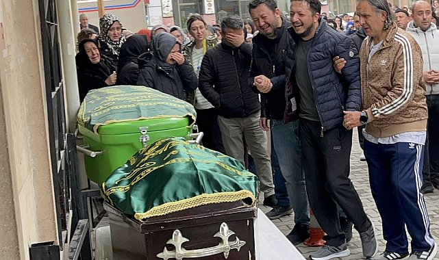 Yeliz öğretmen ve minik kızı gözyaşlarıyla son yolculuğuna uğurlandı