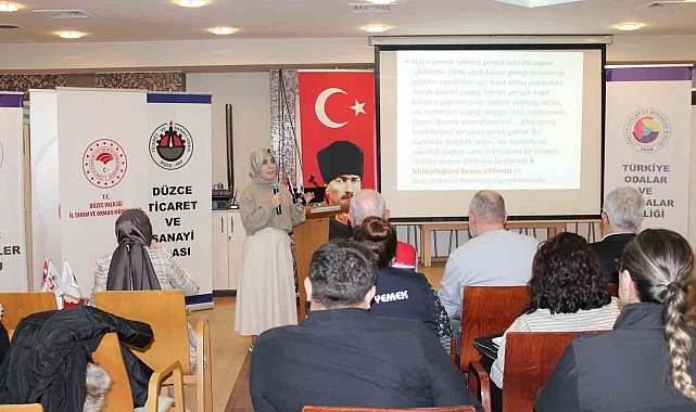 Yemek sektörüne gıda hijyeni ve mevzuatı eğitimi verildi