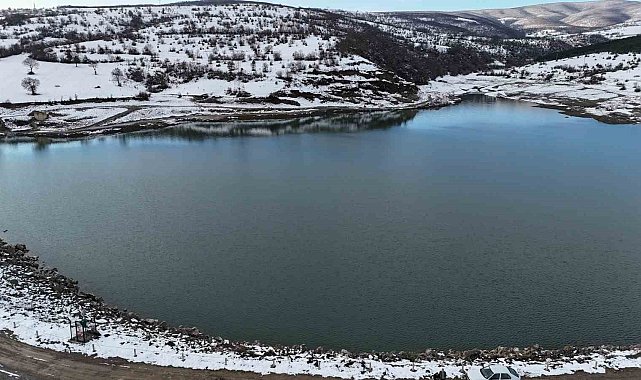 Yoğun kar yağışı Güven Göleti'ne yaradı