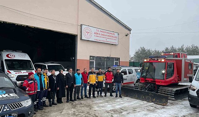 Ağrı'da 112 ekipleri kışa hazır
