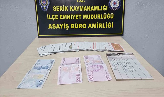 Antalya'da kumar ve tombala operasyonu: 8 kişiye adli işlem, 34 kişiye idari ceza