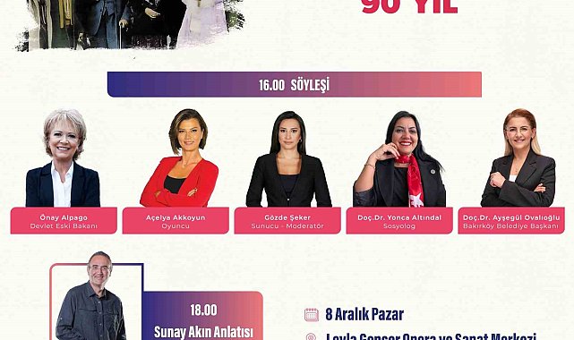 Bakırköy Belediyesi "eşitlik yolunda 90 yıl" söyleşisi düzenliyor