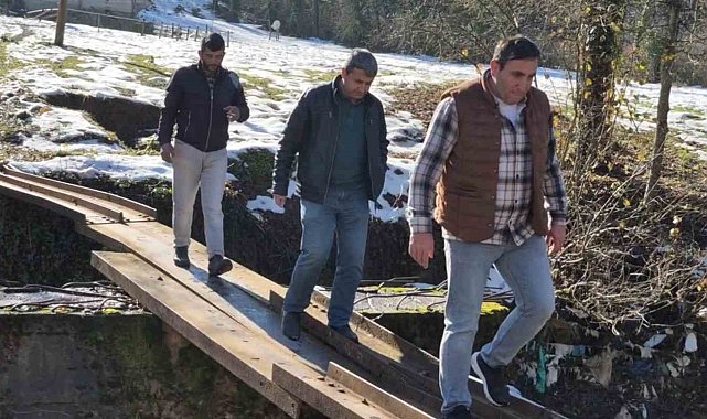 Bartın'da köylülerin köprü çilesi