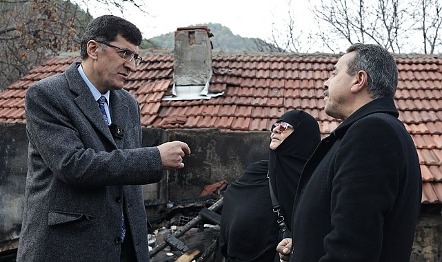 Başkan Kahveci'den yangın mağduru vatandaşa destek sözü