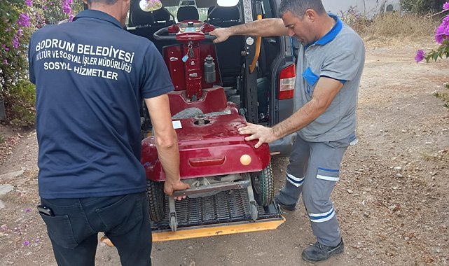 Belediyeden akülü sandalye bakım, onarım desteği