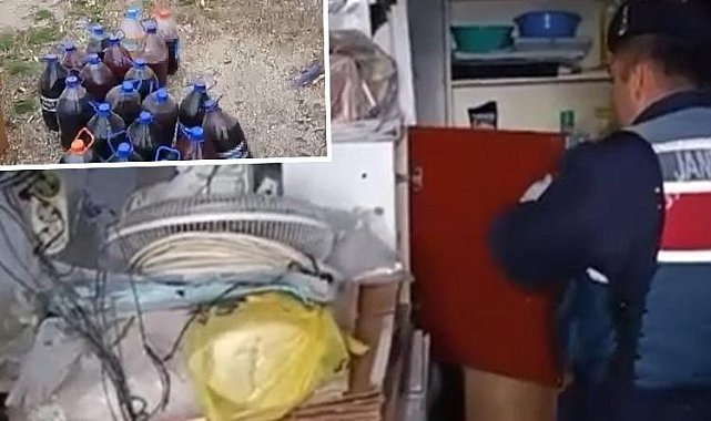 Burdur'da 333 litre kaçak içki ele geçirildi
